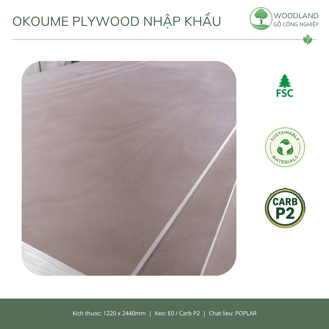 Plywood Poplar Okoume Nhập Khẩu