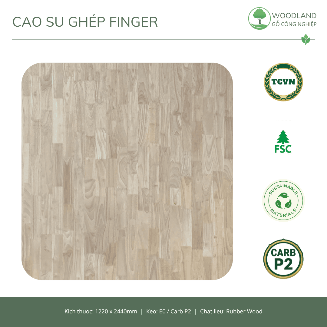 Finger Jointed Rubber Wood