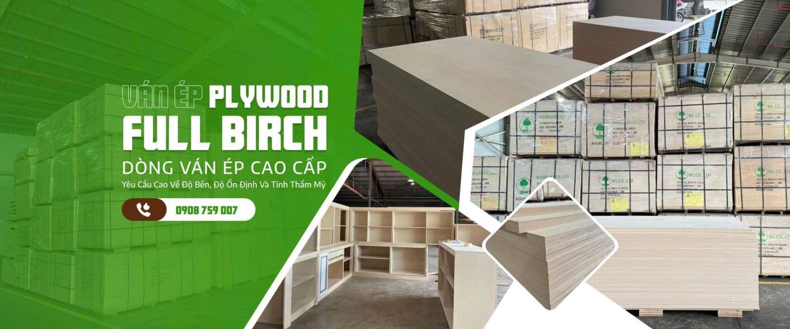 Woodland plywood and finger-joint wood products